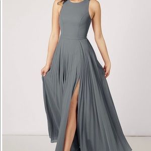 Azazie formal I. Steel gray. It HAS POCKETS